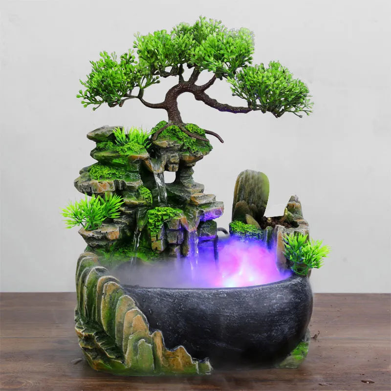 Wealth Feng Shui Office Tabletop Waterfall Fountain