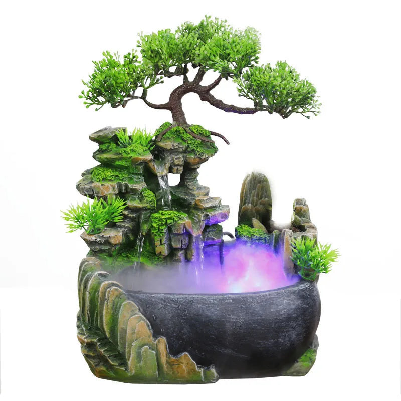 Wealth Feng Shui Office Tabletop Waterfall Fountain