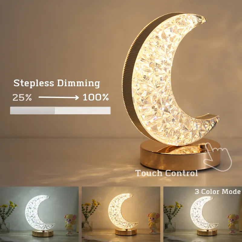 Bedroom Crystal Touch Night Light